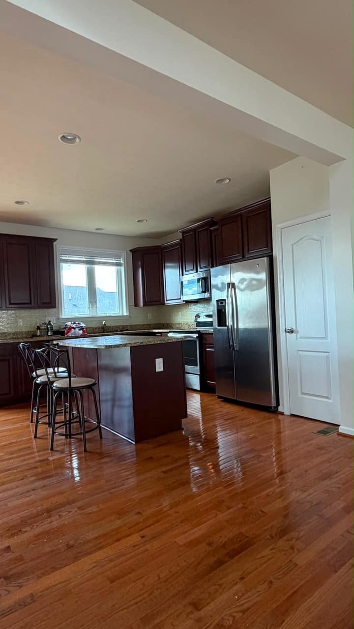 Professionally cleaned kitchen floor in a West Virginia home